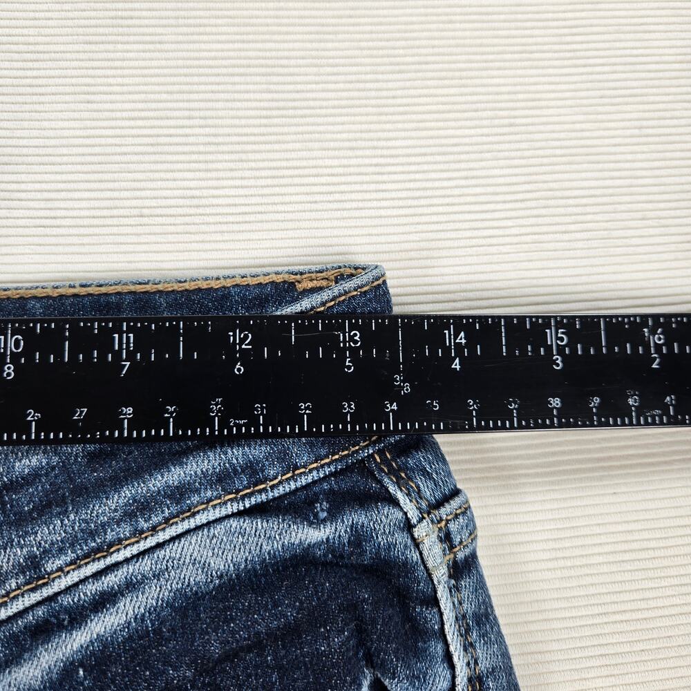 Judy Blue Mid Rise Boyfriend Fit Stretch Cuffed Jeans Women's Size 1/25 - Picture 5 of 8